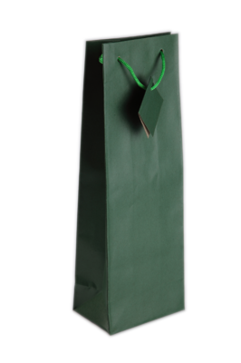 Papírová taška na víno T0007 - zelená