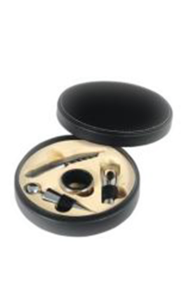 Z0065 - dárkový box kulatý 4 pom. kůže